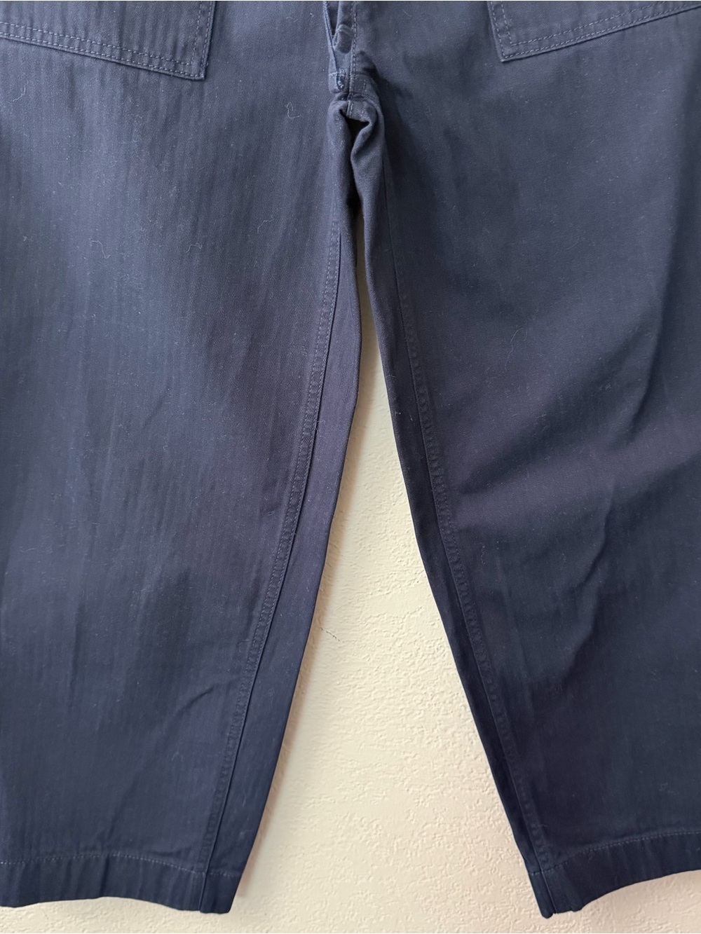 Tommy Hilfiger Navy Wide-Leg Drawstring Pants - Picture 7 of 9